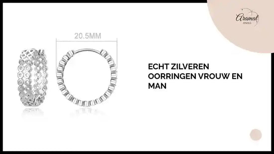 Echt Zilveren Oorringen vrouw en man by@Outfy