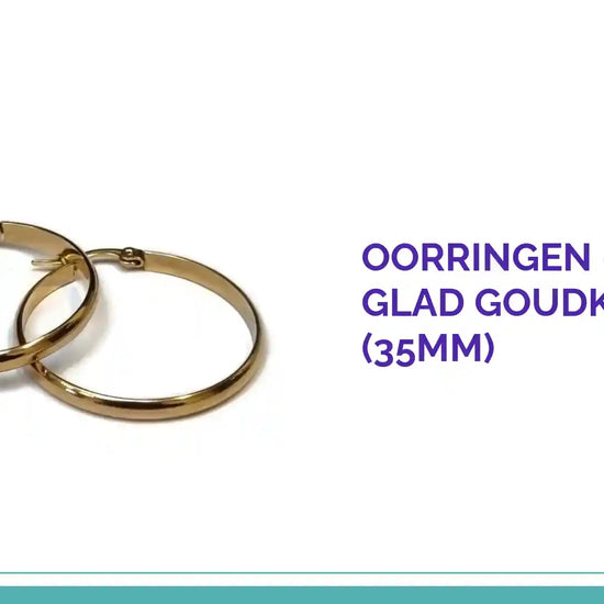 Oorringen &ndash; Staal Glad Goudkleurig (35mm) by@Outfy