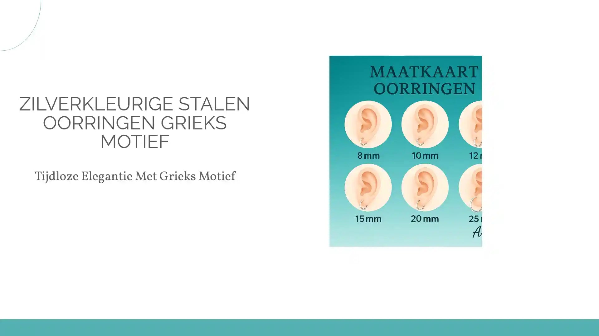 Zilverkleurige Stalen Oorringen Grieks Motief by@Outfy
