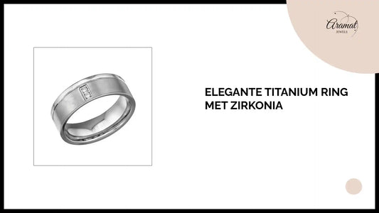 Elegante Titanium Ring met Zirkonia by@Outfy