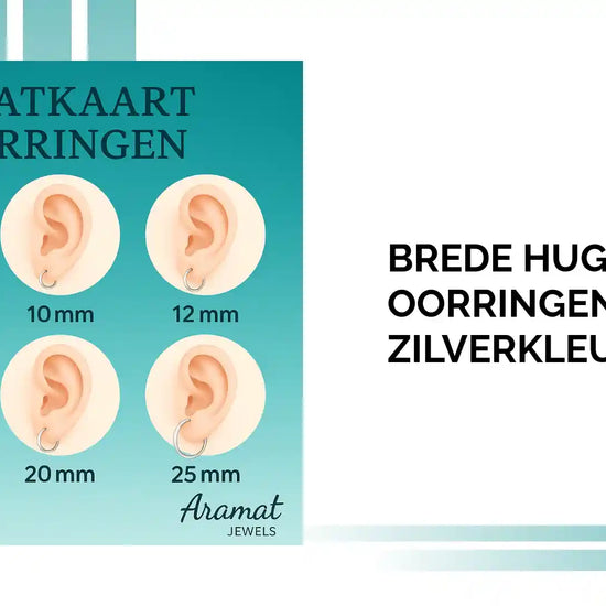 Brede Huggie Oorringen 20x7mm Zilverkleur by@Outfy