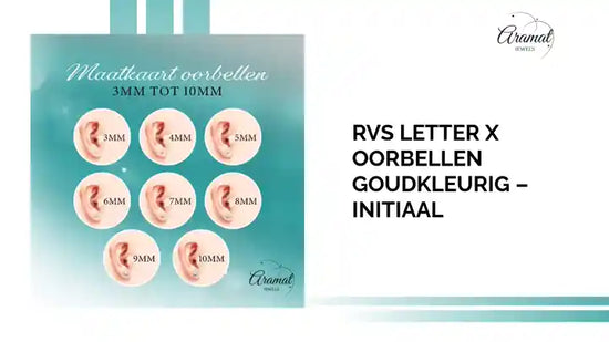 RVS Letter X Oorbellen Goudkleurig &ndash; Initiaal by@Outfy