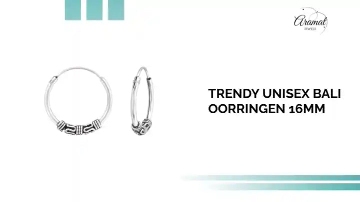 Trendy Unisex Bali Oorringen 16mm by@Outfy