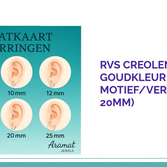 RVS Creolen Goudkleur Grieks Motief/Versace (13 &amp; 20mm) by@Outfy