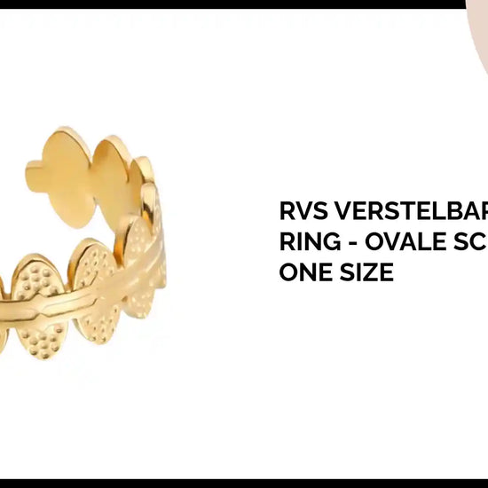 RVS Verstelbare Open Ring - Ovale Schakels - One Size by@Outfy