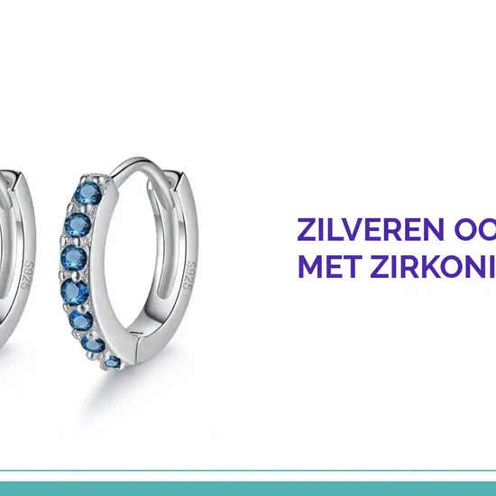 Zilveren Oorringetjes met Zirkonia 15mm by@Outfy