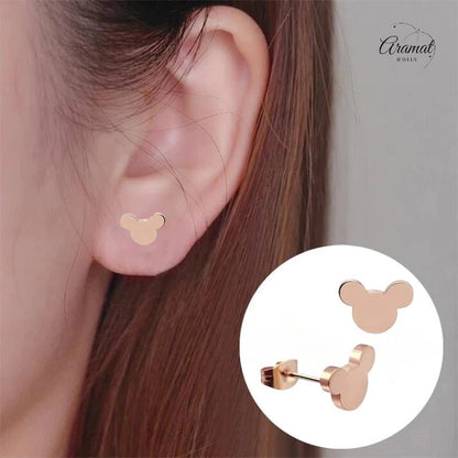 Rosékleurige Mickey Mouse Oorbellen – 8mm RVS - oor4225 - 80975 - Oorbellen kopen# - 8mm - alles - cadeau