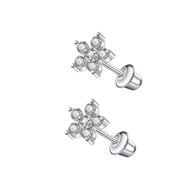RVS bloem oorbellen kind 7mm – Schroefsluiting - oor6271 - 72438 - Oorbellen kopen# - 7mm - alles - bloem