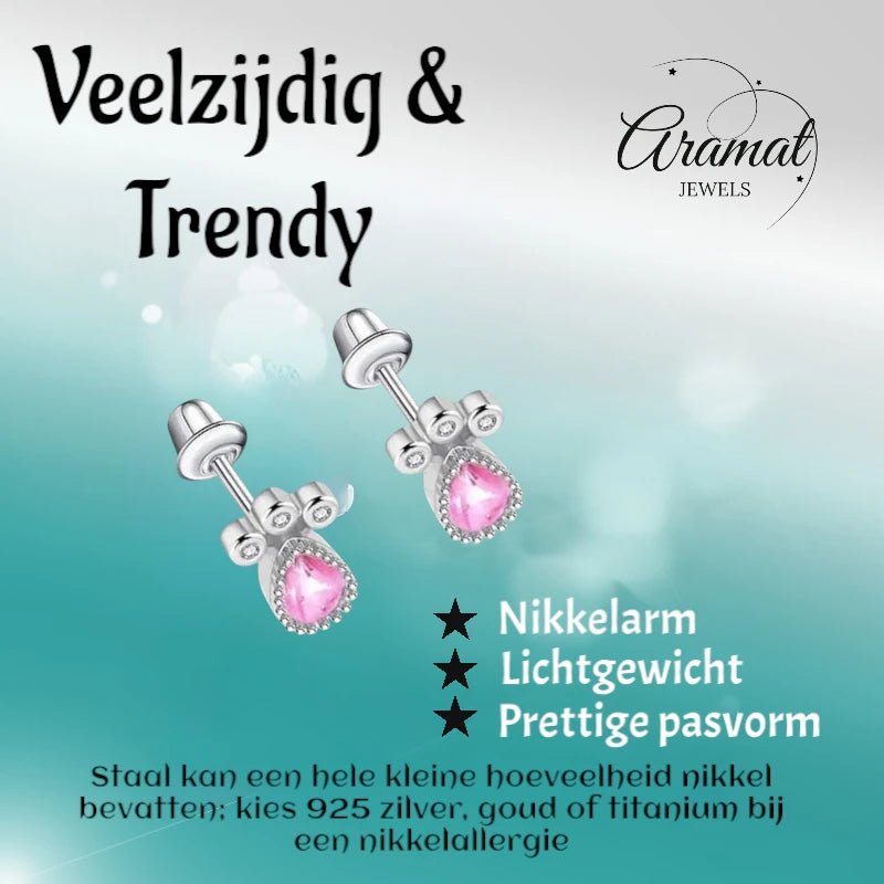 RVS druppel oorbellen meisje 9x7mm - Schroefsluiting - oor6273 - 72440 - Oorbellen kopen# - 9mm - alles - cadeau