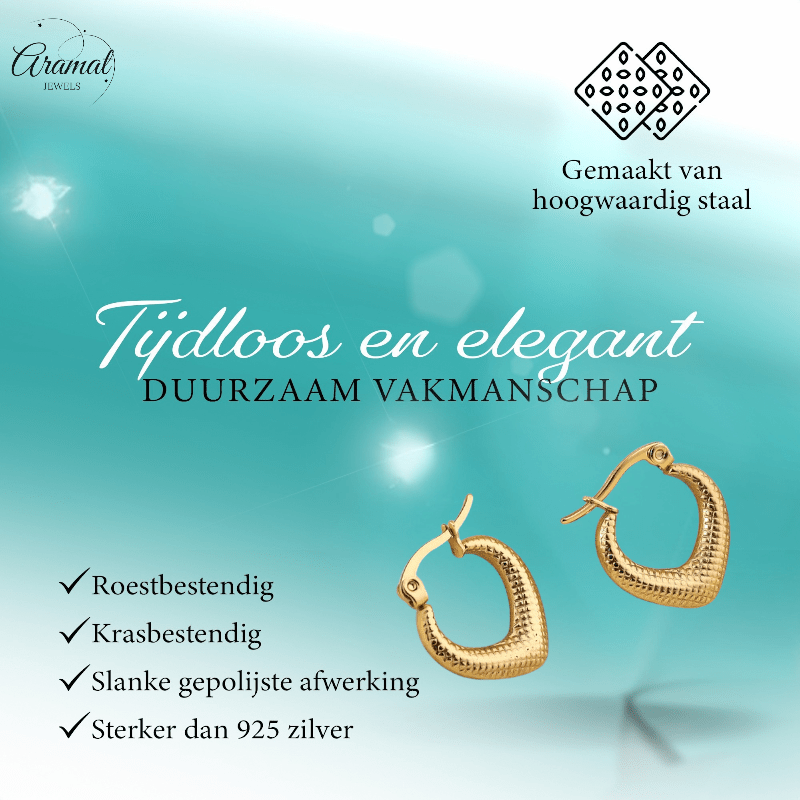 RVS Druppelvormige Oorringen met Ruitjesmotief 20x20mm - oor6363 - 514414 - Oorringen kopen# - 20mm - alles - bolletjes