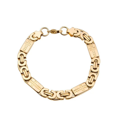 Een gouden armband met een schakel