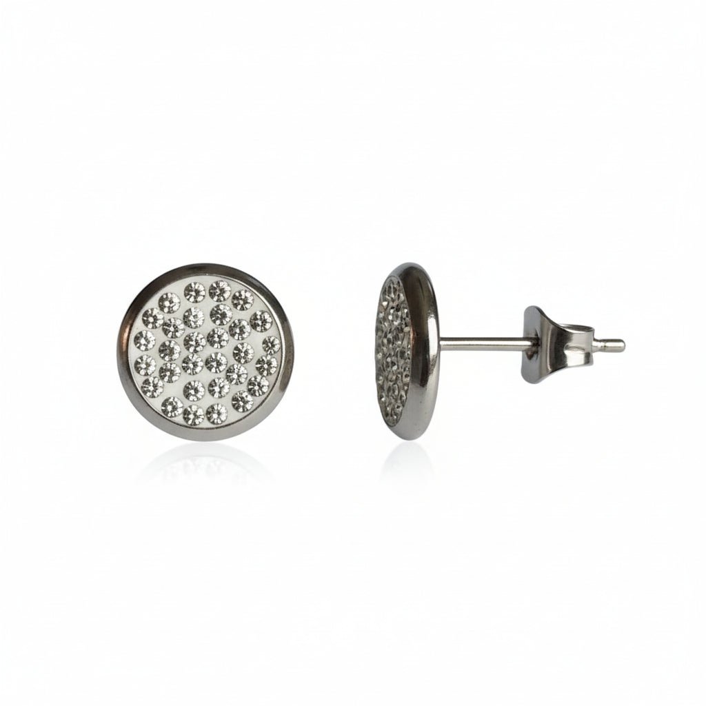 RVS Kristal Oorstekers 10mm Diverse Kleuren - Grote Zirkonia Studs - Aramat Jewels - RVS Sieraden - Oorbellen - cadeautip