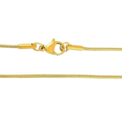RVS Slangenketting Goudkleur 45 - 60cm - Soepele Snake Chain Ketting - Aramat Jewels - Halskettingen - cadeautip