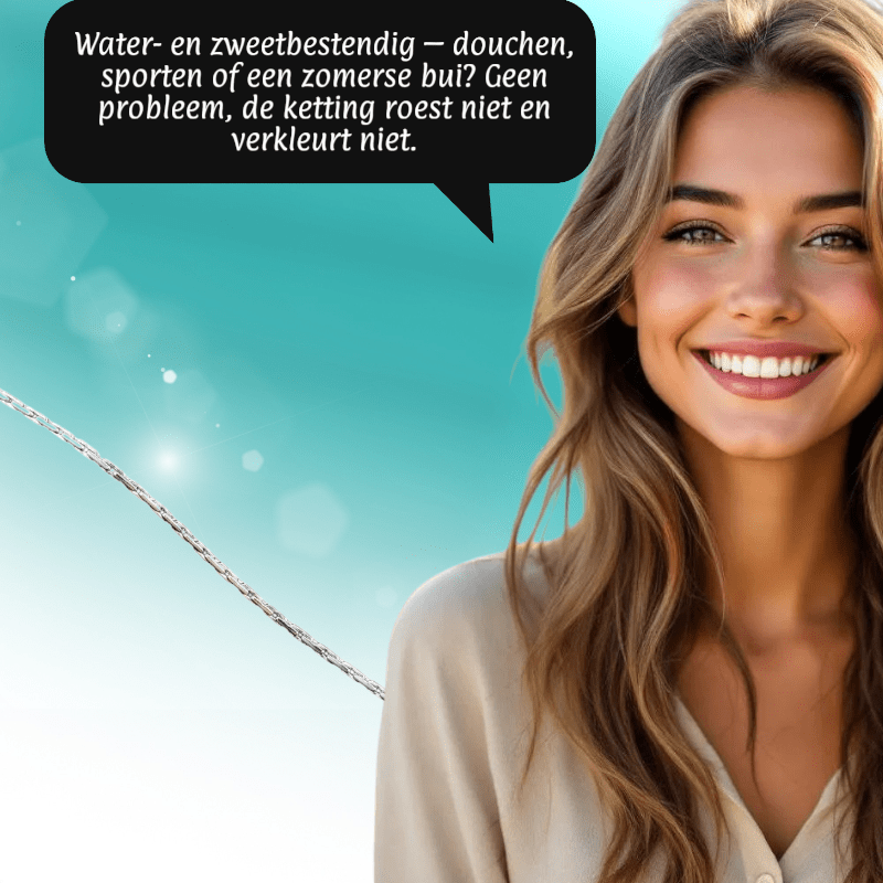 RVS Zilverkleurige Slangenketting unisex - Aramat Jewels - Halskettingen - cadeautip