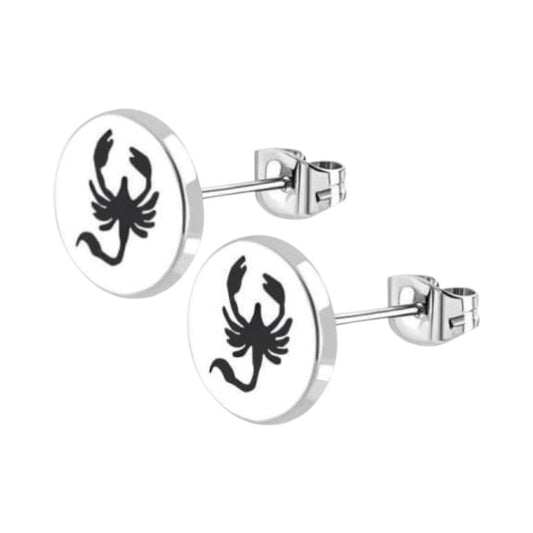 Schorpioen Oorbellen RVS Zilverkleurig – 10mm – Dieren & Horoscoop - oor2822 - tte563 - Oorbellen kopen# - 10mm - alles - cadeau