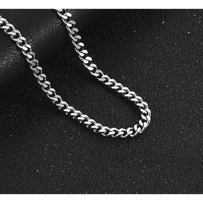 Stalen Curb Gourmet Ketting Zilverkleurig - Aramat Jewels - Halskettingen - cadeautip