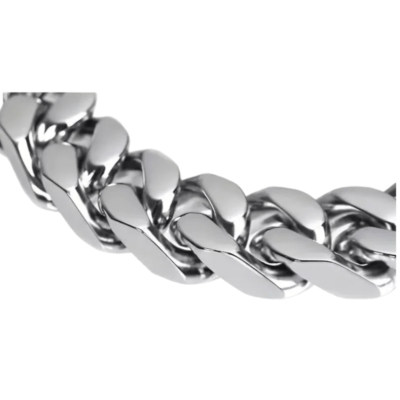 Stalen Curb Gourmet Ketting Zilverkleurig - Aramat Jewels - Halskettingen - cadeautip