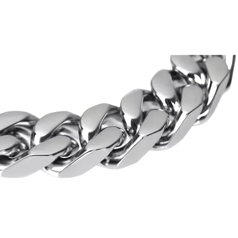 Stalen Curb Gourmet Ketting Zilverkleurig - Aramat Jewels - Halskettingen - cadeautip
