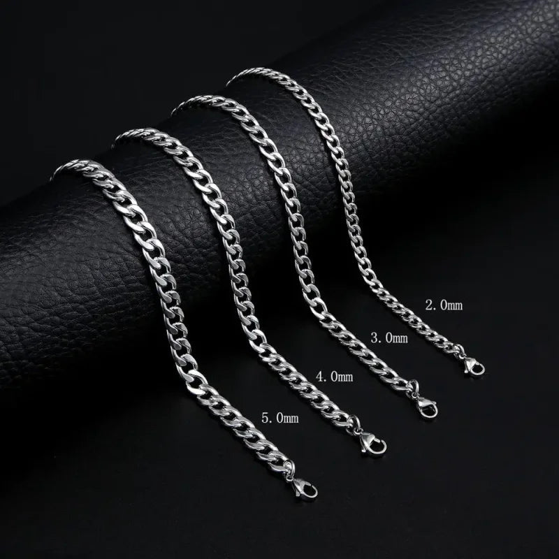 Stalen Curb Gourmet Ketting Zilverkleurig - Aramat Jewels - Halskettingen - cadeautip
