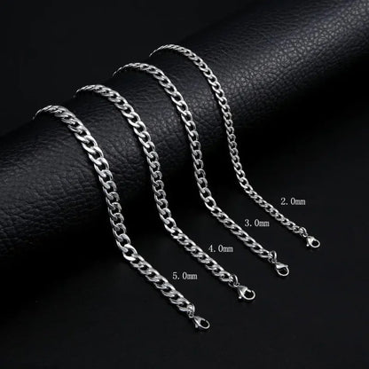 Stalen Curb Gourmet Ketting Zilverkleurig - Aramat Jewels - Halskettingen - cadeautip