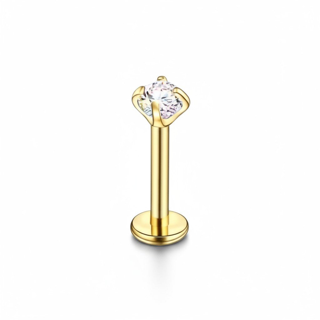 Tragus Helix Piercing – Goudkleur – AB Zirkonia - Aramat Jewels - Piercings - cadeautip