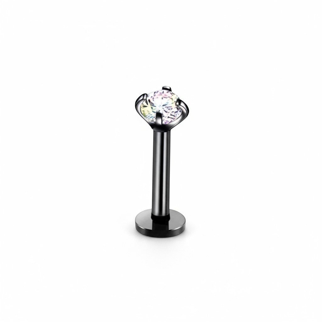 Tragus Helix Piercing – Zwart – AB Zirkonia - Aramat Jewels - Piercings - cadeautip