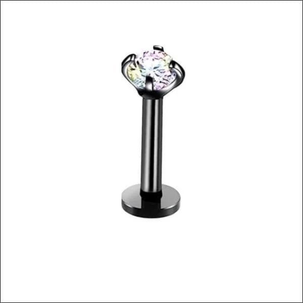 Tragus Helix Piercing – Zwart – AB Zirkonia - Aramat Jewels - Piercings - cadeautip