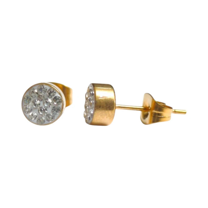 Transparante kristallen oorstekers 6 mm – goudkleurig - oor3102 - Oorbellen kopen# - 6mm - alles - cadeau