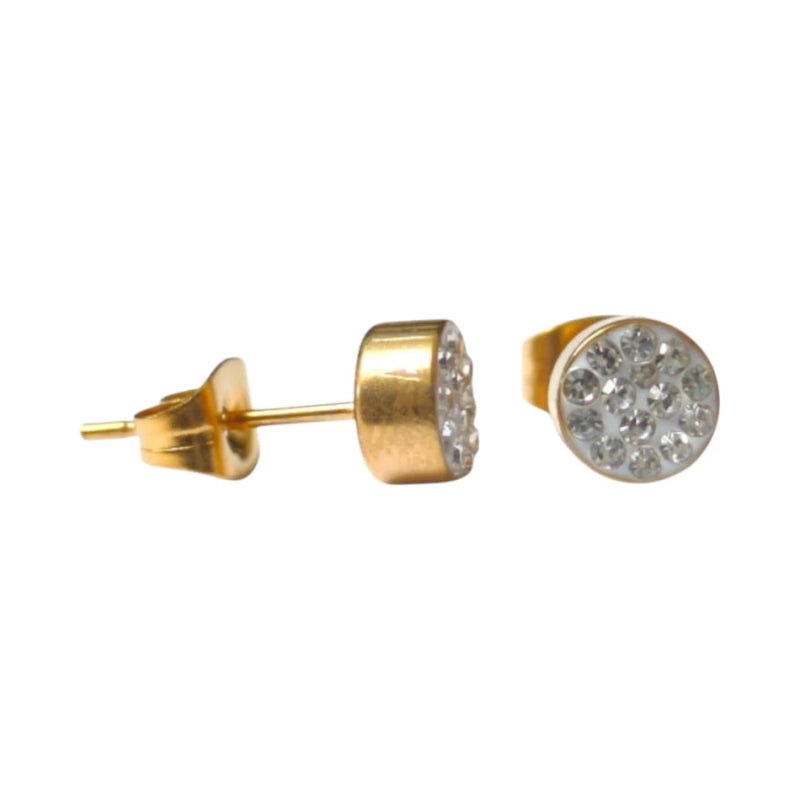 Transparante kristallen oorstekers 6 mm – goudkleurig - oor3102 - Oorbellen kopen# - 6mm - alles - cadeau