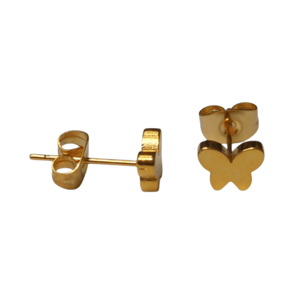 Vlinder oorstekers goudkleur 7x5mm – RVS - Aramat Jewels - Oorbellen - cadeautip