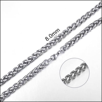Vossenstaart Halsketting RVS 75 cm – 8 mm - Aramat Jewels - Halskettingen - cadeautip