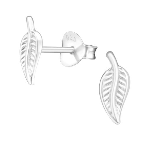Zilveren Blaadje Oorbellen – 9x4mm - Aramat Jewels - Oorbellen - cadeautip