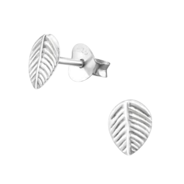Zilveren Blaadje Oorbellen Antieklook – 7x5mm - Aramat Jewels - Oorbellen - cadeautip
