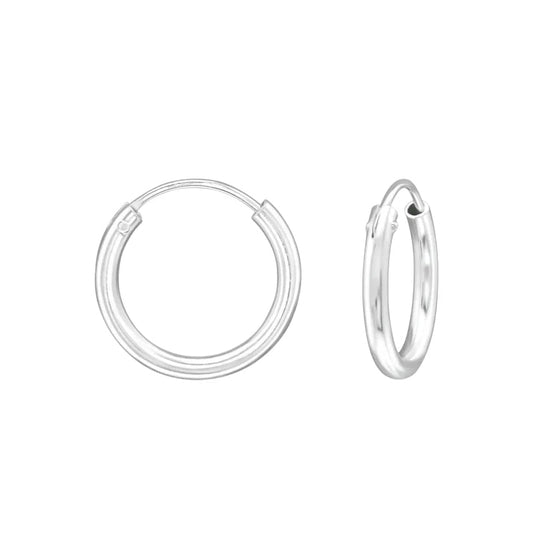 Zilveren Dunne Huggies Oorringen - 16mm - oor545 - 552 - Oorringen kopen# - 16mm - 925 Zilver