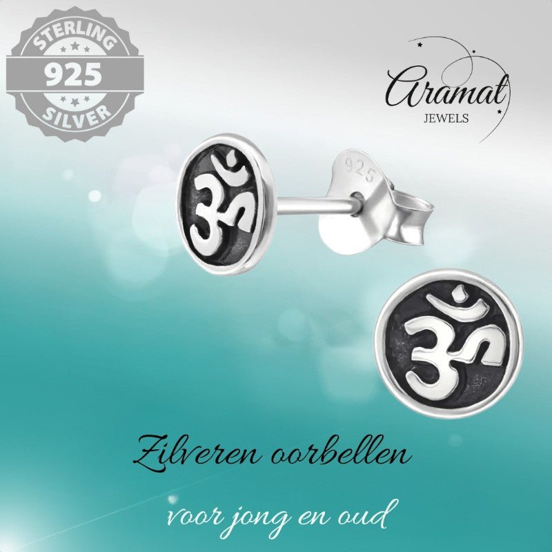 Zilveren Ohm oorbellen – 6 mm nikkelvrij - oor4767 - 21608 - Oorbellen kopen# - 6mm - 925 Zilver - alles