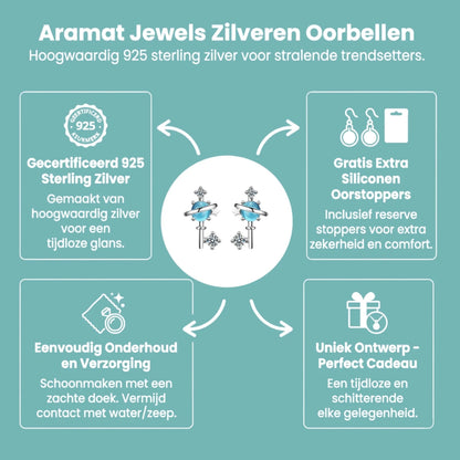 Zilveren Sleutel Oorbellen - Aramat Jewels - Oorbellen - cadeautip