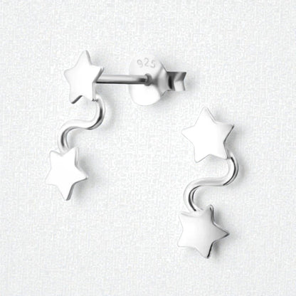 Zilveren Ster Oorbellen 11x5mm - Aramat Jewels - Oorbellen - cadeautip