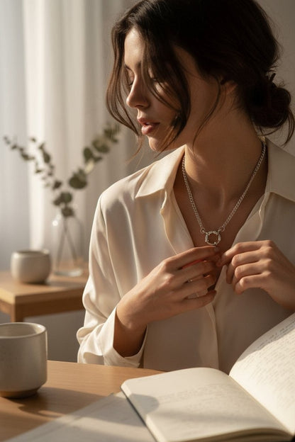 Zilverkleurige Bedelketting met gourmet schakel - Aramat Jewels - Bedelketting - cadeautip