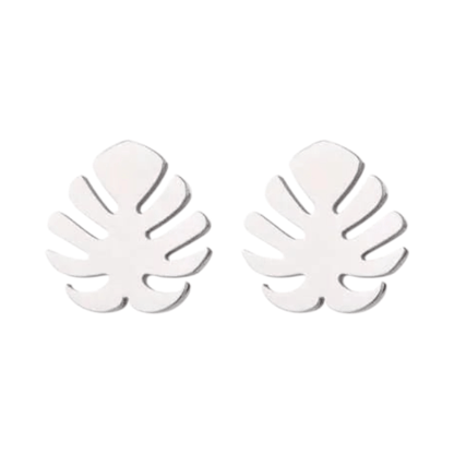 Zilverkleurige blad oorbellen Ø10 mm - oor4237 - Oorbellen kopen# - 10mm - alles - blad