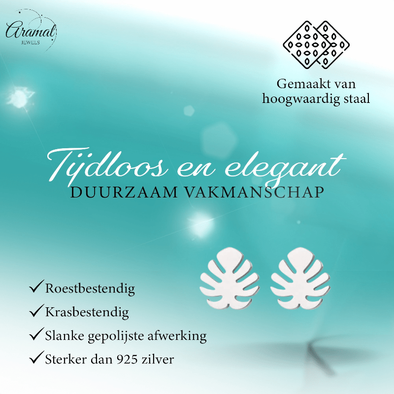 Zilverkleurige blad oorbellen Ø10 mm - oor4237 - Oorbellen kopen# - 10mm - alles - blad