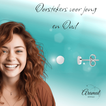 Zilverkleurige Ronde Oorstekers RVS 3mm - Aramat Jewels - Oorbellen - cadeautip