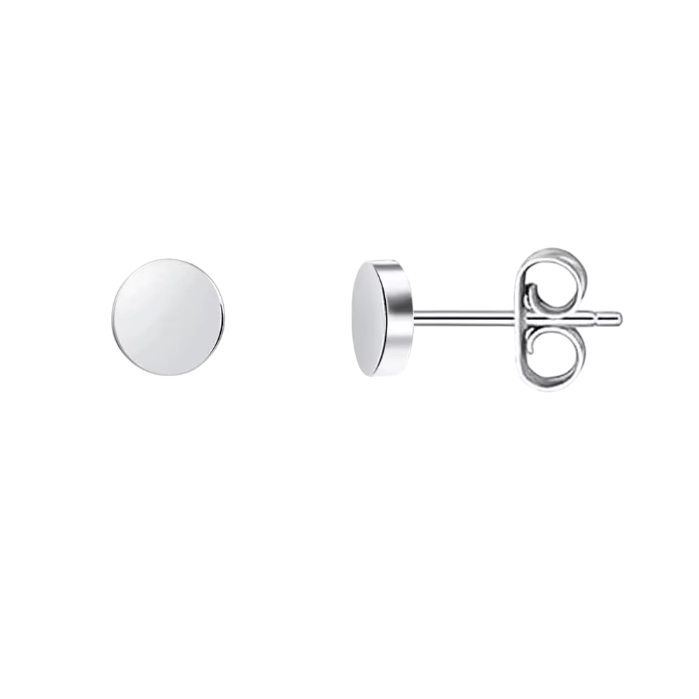 Zilverkleurige Ronde Oorstekers RVS 4mm - Aramat Jewels - Oorbellen - cadeautip