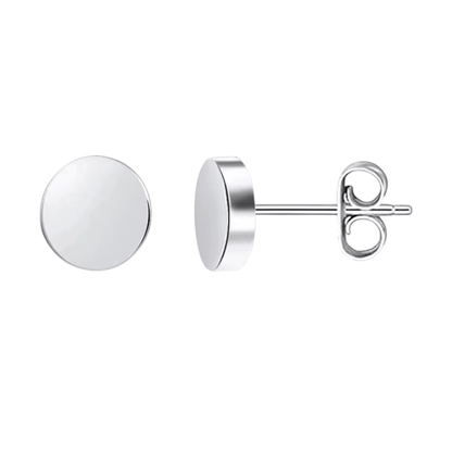 Zilverkleurige Ronde Oorstekers RVS 8mm - Aramat Jewels - Oorbellen - cadeautip