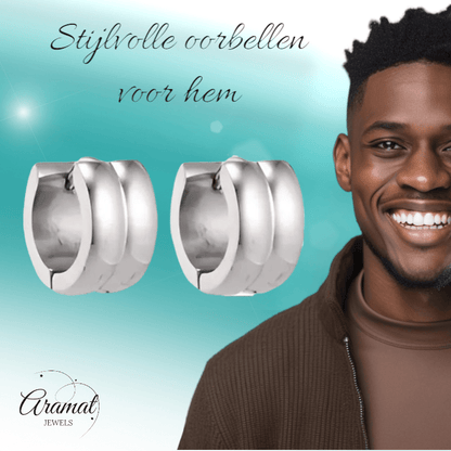 Zilverkleurige RVS Klapcreolen - 13 mm - oor5811 - se20006 - Oorringen kopen# - 13mm - alles - cadeau