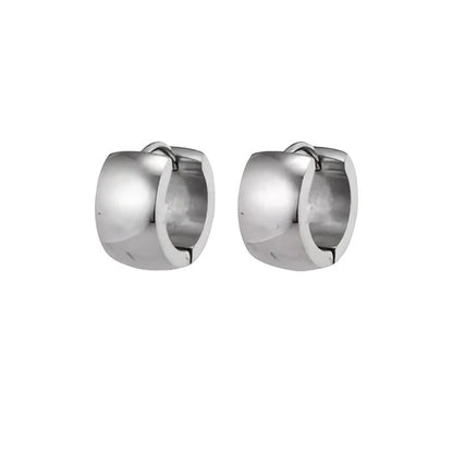 Zilverkleurige stalen oorringen 13 mm - oor5794 - se20005 - Oorringen kopen# - 13mm - alles - cadeau