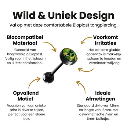 Zwart en groen gemarmerd glazen oorstekers