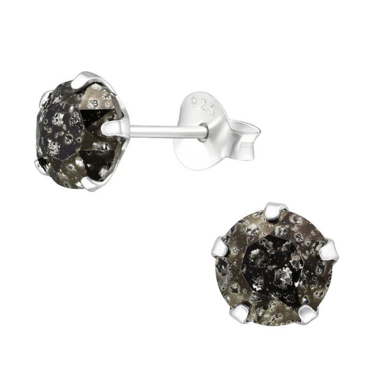 Zwarte Kristal Oorbellen 925 Zilver – 6mm Black Diamond - oor789 - 34950 - Oorbellen kopen# - 6mm - alles - cadeau