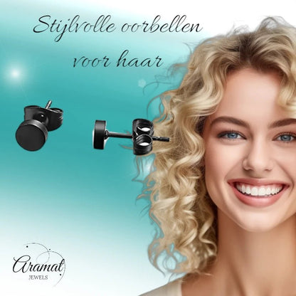 Zwarte Zweerknopjes RVS – 3mm | Mini Oorknopjes - oor3151 - ss0021 - Oorbellen kopen# - 3mm - alles