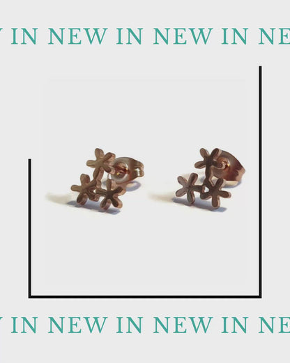 RVS Bloemen Oorbellen Diverse Kleuren - Bloem Oorstekers